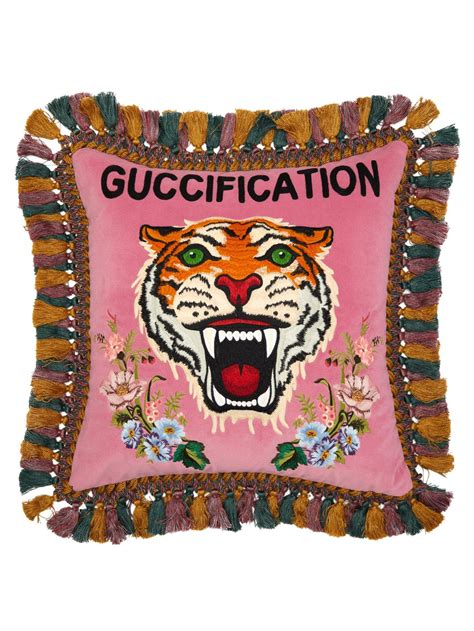 gucci tiger cushion